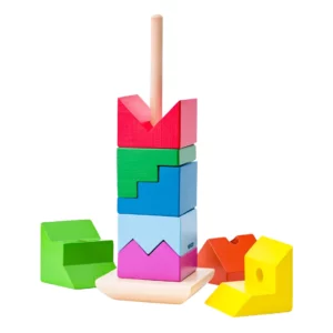 Drewniana nawlekanka 'Wieża"