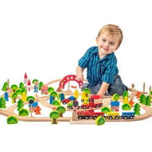 Drewniana kolejka "Maxi" 120 el